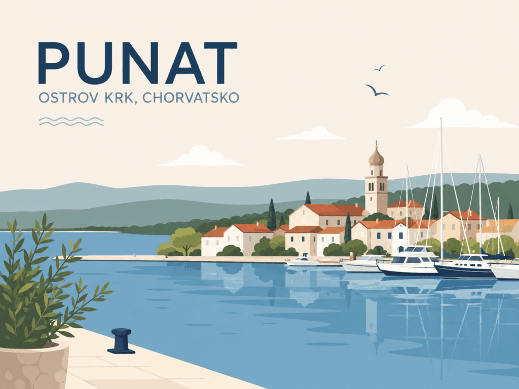Punat ostrov Krk Chorvatsko